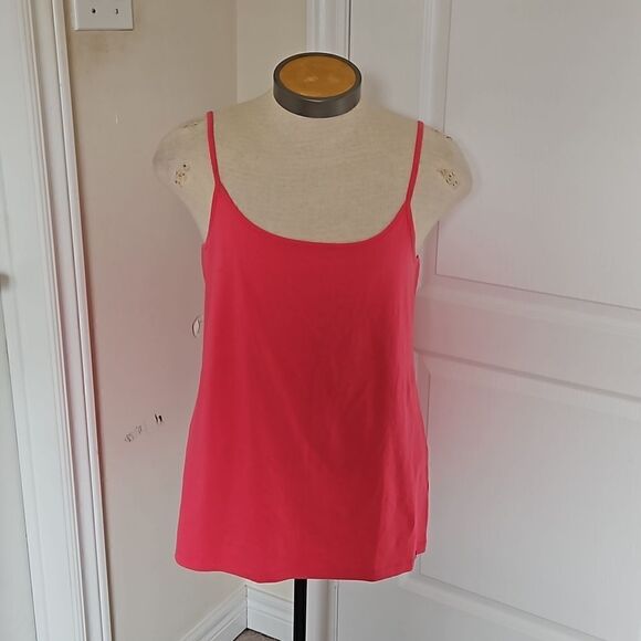 Olsen Europe Ladies Organic Cotton Spaghetti Tank Top Large/ 14 Hot Pink - Picture 6 of 16
